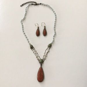 Monet vintage style necklace and earrings